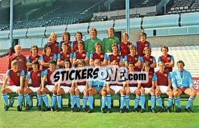 Sticker Aston Villa - Euro Soccer 1975-1976 Postcards - FKS