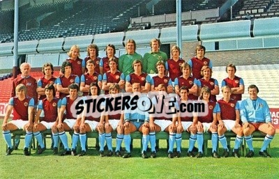 Sticker Aston Villa - Euro Soccer 1975-1976 Postcards n. 8 - FKS