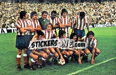 Sticker Atletico Madrid - Euro Soccer 1975-1976 Postcards n. 50 - FKS