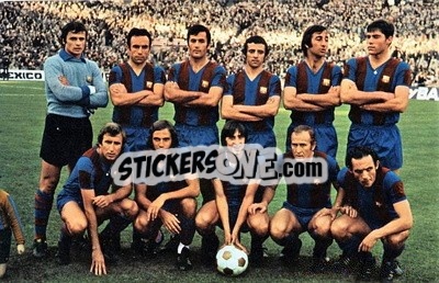 Sticker Barcelona - Euro Soccer 1975-1976 Postcards n. 51 - FKS