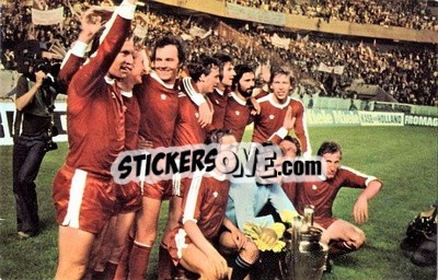 Sticker Bayern Munich - Euro Soccer 1975-1976 Postcards - FKS
