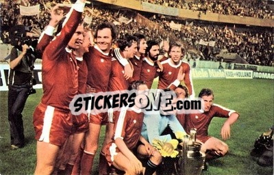 Sticker Bayern Munich - Euro Soccer 1975-1976 Postcards n. 33 - FKS