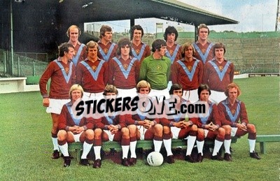 Sticker Burnley - Euro Soccer 1975-1976 Postcards n. 10 - FKS