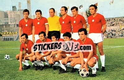 Sticker CSKA Sofia - Euro Soccer 1975-1976 Postcards n. 5 - FKS