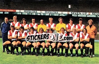 Sticker Feyenoord - Euro Soccer 1975-1976 Postcards n. 37 - FKS