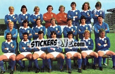 Sticker Ipswich Town - Euro Soccer 1975-1976 Postcards n. 14 - FKS