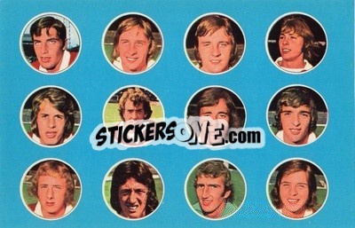 Sticker Manchester United - Euro Soccer 1975-1976 Postcards n. 19 - FKS
