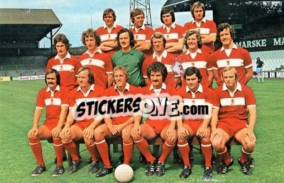 Sticker Middlesbrough - Euro Soccer 1975-1976 Postcards n. 20 - FKS