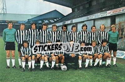 Sticker Newcastle United - Euro Soccer 1975-1976 Postcards - FKS