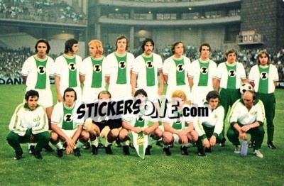 Sticker Rapid Vienna - Euro Soccer 1975-1976 Postcards n. 1 - FKS