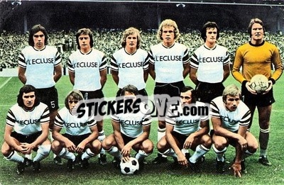 Sticker RWD Molenbeek - Euro Soccer 1975-1976 Postcards n. 4 - FKS
