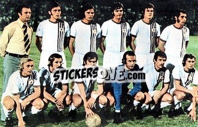 Sticker Slovan Bratislava - Euro Soccer 1975-1976 Postcards n. 6 - FKS