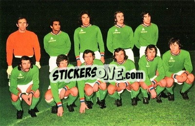 Sticker St. Etienne - Euro Soccer 1975-1976 Postcards n. 29 - FKS