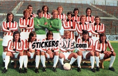 Sticker Stoke City - Euro Soccer 1975-1976 Postcards - FKS