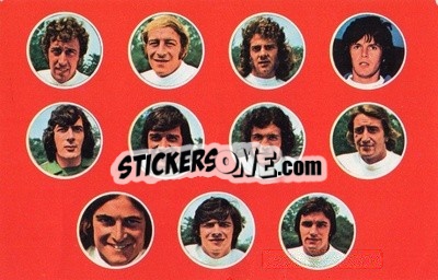 Sticker Tottenham Hotspur - Euro Soccer 1975-1976 Postcards n. 26 - FKS