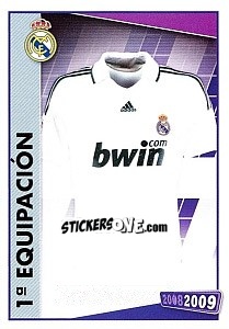 Sticker 1 Equipacion - Real Madrid 2008-2009 n. 7 - Panini