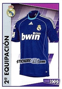 Sticker 2 Equipacion - Real Madrid 2008-2009 n. 10 - Panini