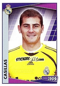 Sticker Casillas (portrait) - Real Madrid 2008-2009 - Panini