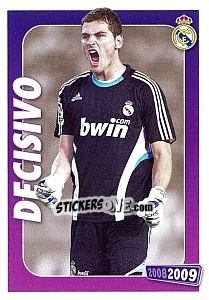 Cromo Casillas (decisivo) - Real Madrid 2008-2009 - Panini