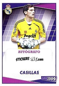Sticker Casillas (autografo) - Real Madrid 2008-2009 n. 20 - Panini