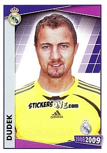 Sticker Dudek (portrait) - Real Madrid 2008-2009 - Panini