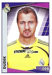 Cromo Dudek (portrait) - Real Madrid 2008-2009 - Panini