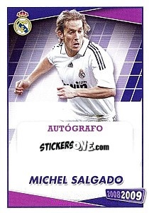 Cromo Michel Salgado (autografo) - Real Madrid 2008-2009 - Panini