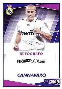 Figurina Cannavaro (autografo) - Real Madrid 2008-2009 - Panini