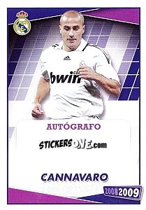 Sticker Cannavaro (autografo) - Real Madrid 2008-2009 n. 44 - Panini