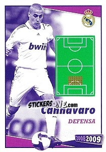Figurina Cannavaro (posicion) - Real Madrid 2008-2009 - Panini