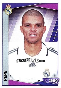 Cromo Pepe (portrait) - Real Madrid 2008-2009 - Panini