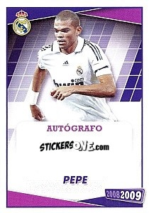 Sticker Pepe (autografo) - Real Madrid 2008-2009 n. 50 - Panini