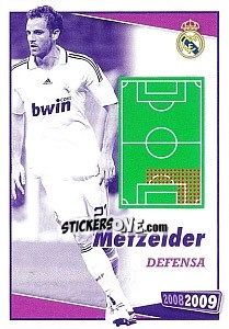Sticker Metzelder (posicion) - Real Madrid 2008-2009 n. 57 - Panini