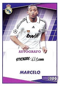 Figurina Marcelo (autografo) - Real Madrid 2008-2009 - Panini