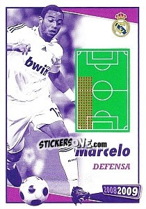 Sticker Marcelo (posicion) - Real Madrid 2008-2009 - Panini