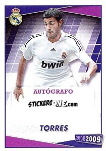 Sticker Miguel Torres (autografo) - Real Madrid 2008-2009 - Panini