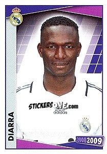 Cromo Mahamadou Diarra (portrait) - Real Madrid 2008-2009 - Panini