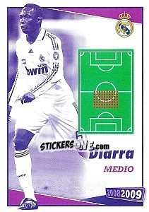 Sticker Mahamadou Diarra (position) - Real Madrid 2008-2009 - Panini