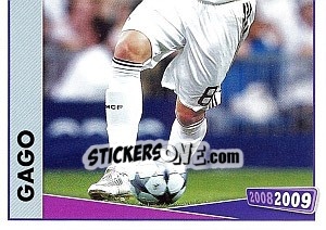 Figurina Gago - Real Madrid 2008-2009 - Panini