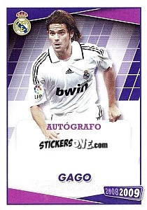 Sticker Gago (autografo) - Real Madrid 2008-2009 n. 86 - Panini
