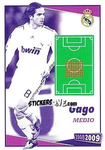 Cromo Gago (posicion) - Real Madrid 2008-2009 - Panini