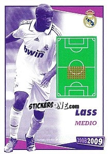 Cromo Lass (posicion) - Real Madrid 2008-2009 - Panini