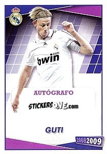 Sticker Guti (autografo) - Real Madrid 2008-2009 - Panini