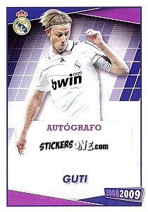 Sticker Guti (autografo) - Real Madrid 2008-2009 n. 98 - Panini