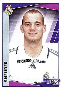 Sticker Sneijder (portrait) - Real Madrid 2008-2009 - Panini