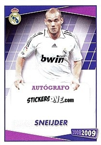 Sticker Sneijder (autografo) - Real Madrid 2008-2009 n. 104 - Panini