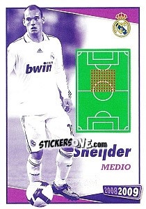 Figurina Sneijder (posicion) - Real Madrid 2008-2009 - Panini