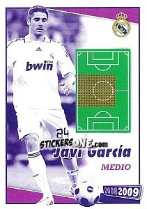 Cromo Javi Garcia (posicion) - Real Madrid 2008-2009 - Panini