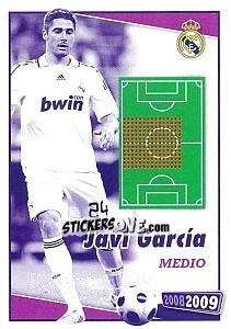 Figurina Javi Garcia (posicion) - Real Madrid 2008-2009 - Panini