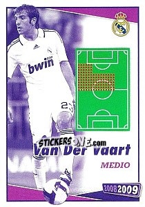 Cromo Van Der Vaart (posicion) - Real Madrid 2008-2009 - Panini